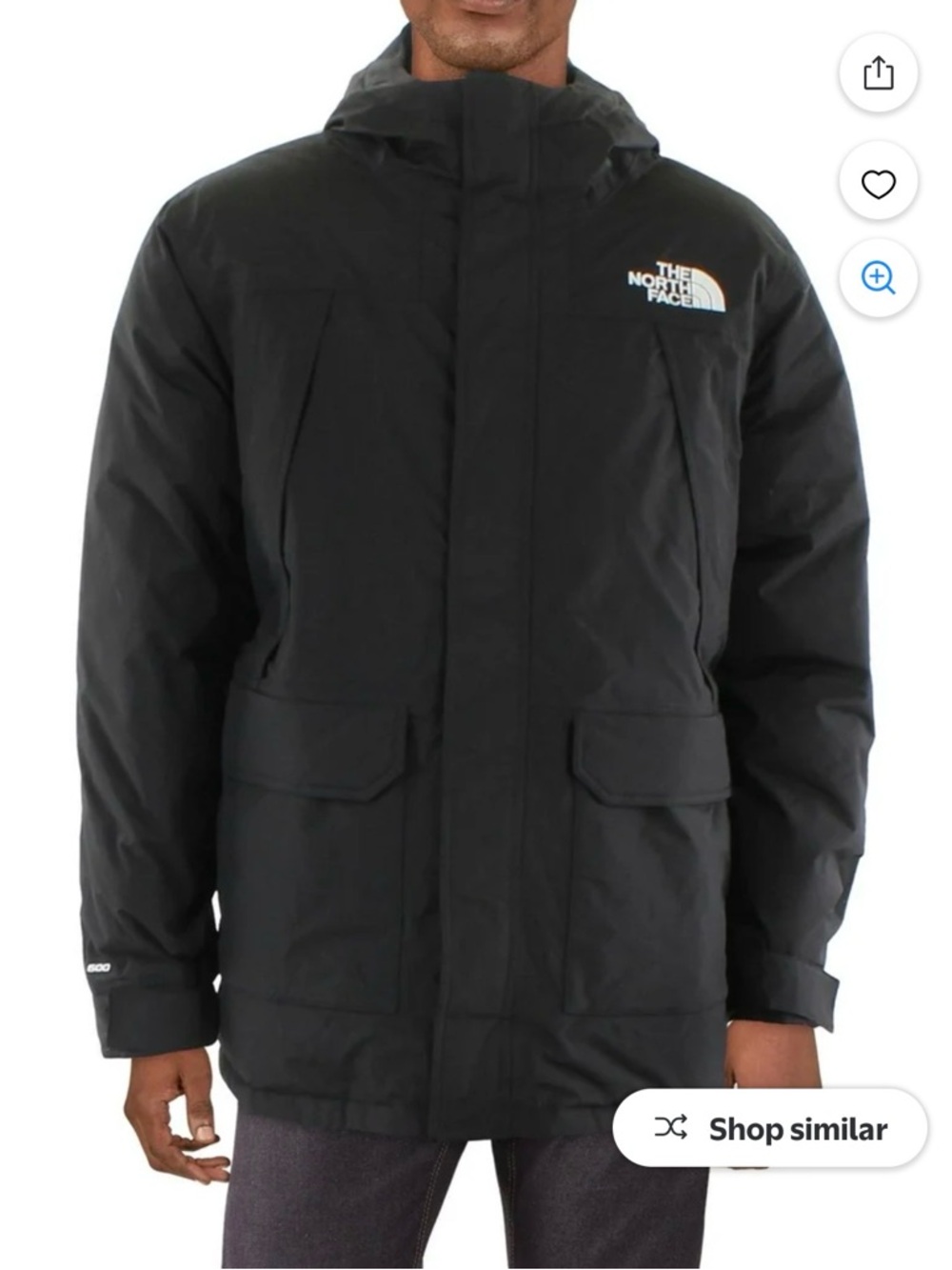 NEW Large North Face Mens McMurdo Water Repellent 600 Fill Power Down Jacket